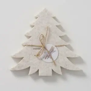 set di 4 portatovaglioli albero beige